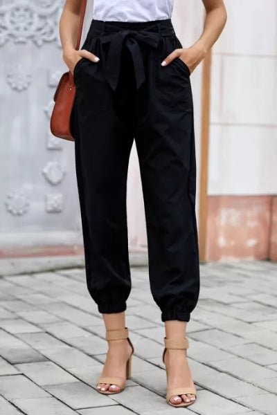 Belted Frock-Style Pants