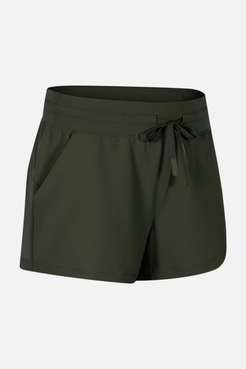 Waist Tie Active Shorts Waist Tie Active Shorts - M&R CORNERShorts M&R CORNER Olive / 4
