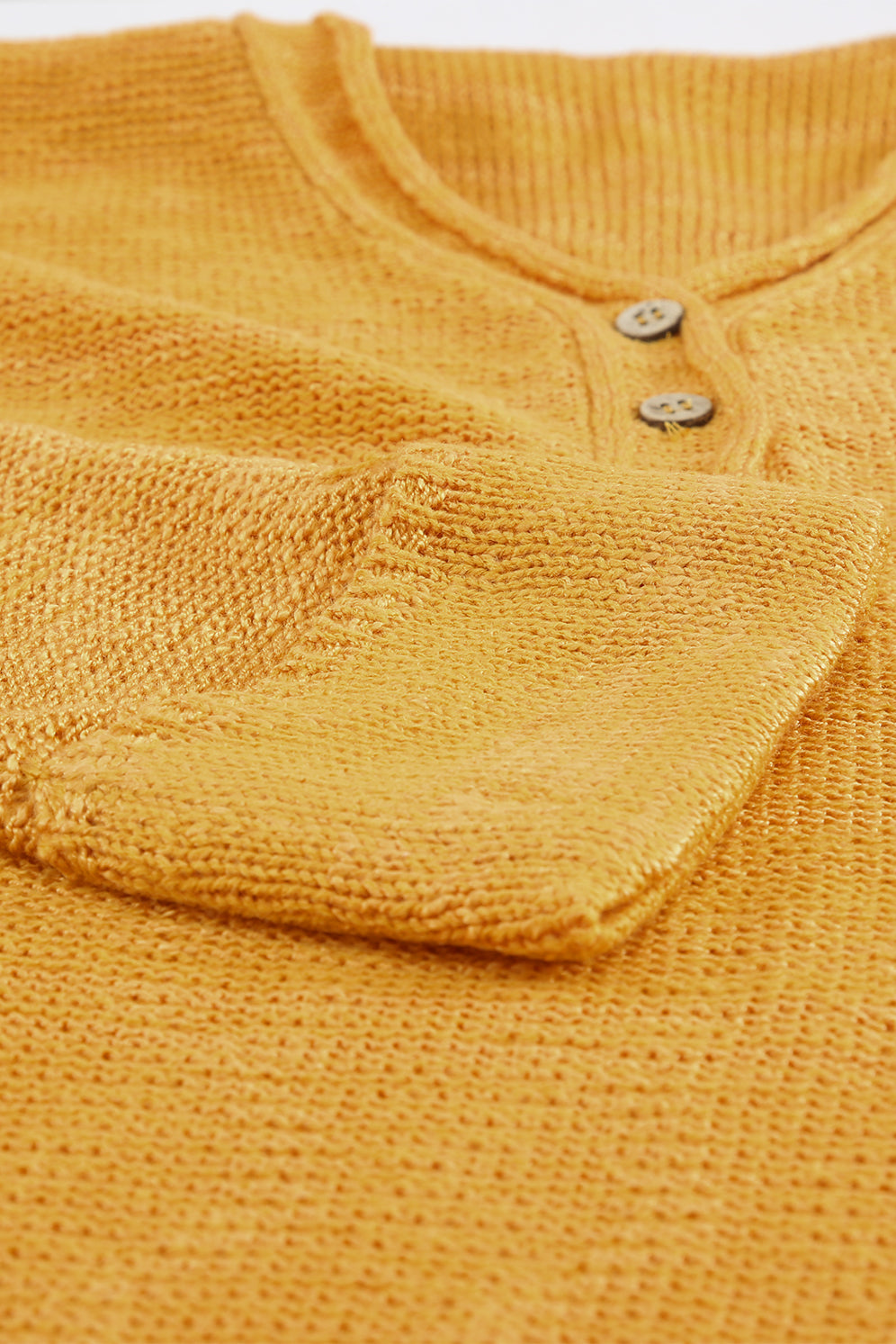 Exposed Seam Buttoned Sweater
