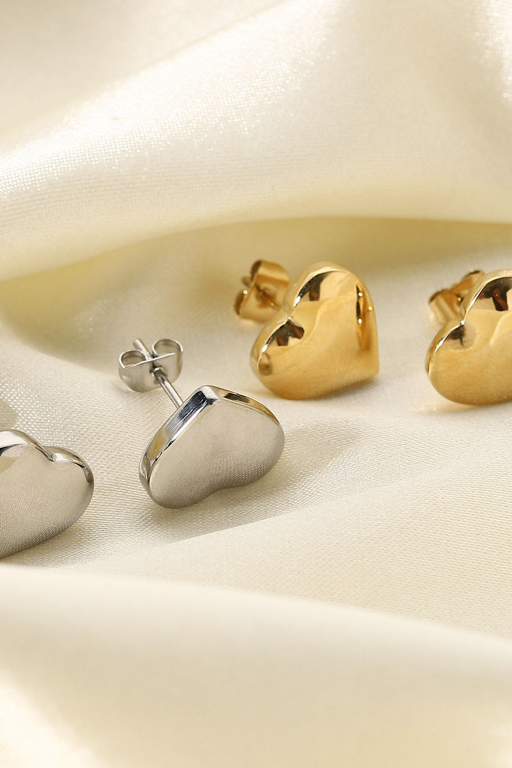 Stainless Steel Heart Stud Earrings Stainless Steel Heart Stud Earrings - M&R CORNER Trendsi