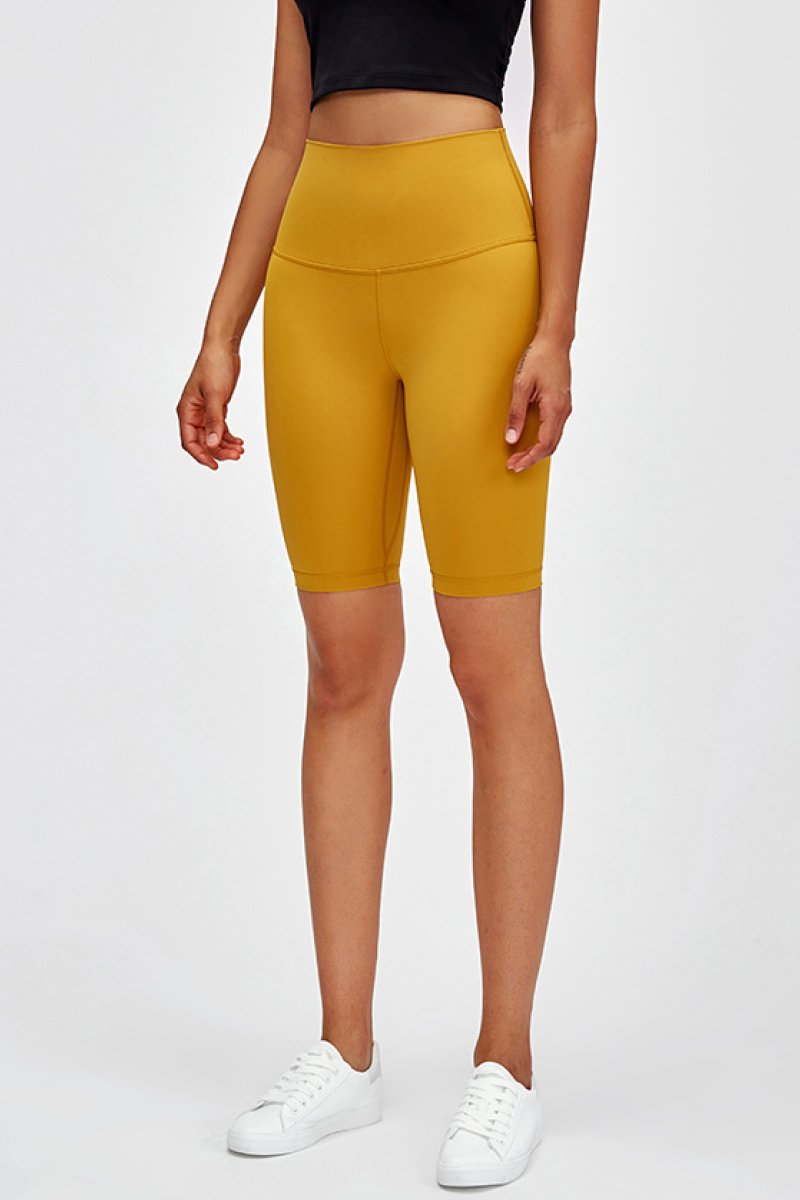 High Waist Biker Shorts High Waist Biker Shorts - M&R CORNERShorts Trendsi Yellow / 4