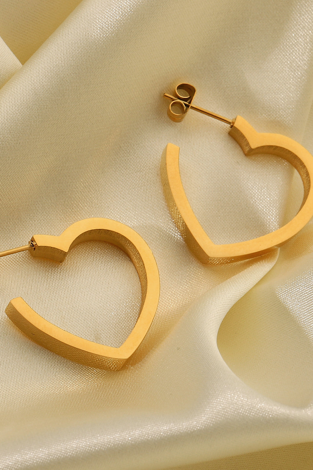Heart-Shaped Hoop Earrings Heart-Shaped Hoop Earrings - M&R CORNER Trendsi