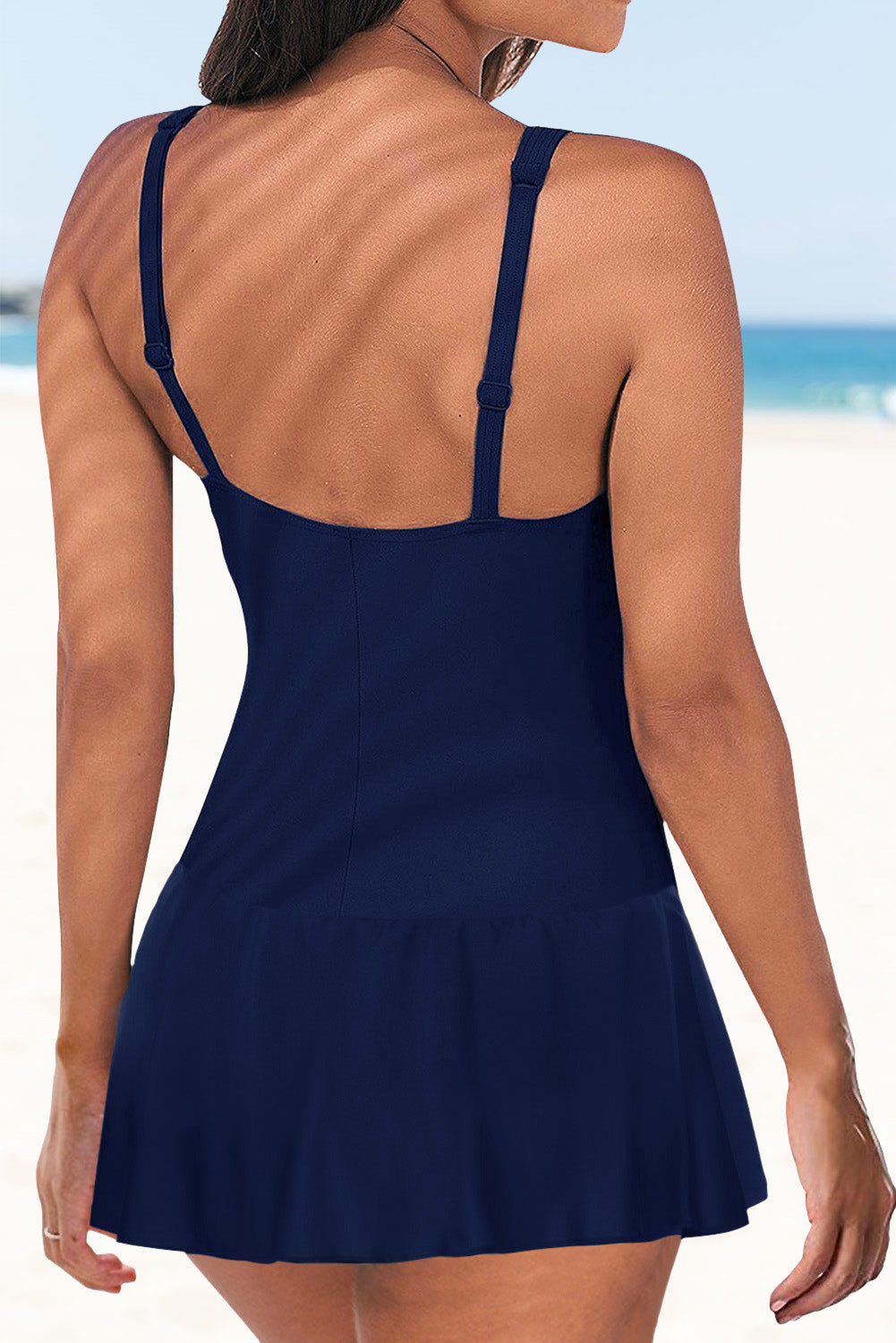 Lace up Ruched Bodyshaper Swimsuit