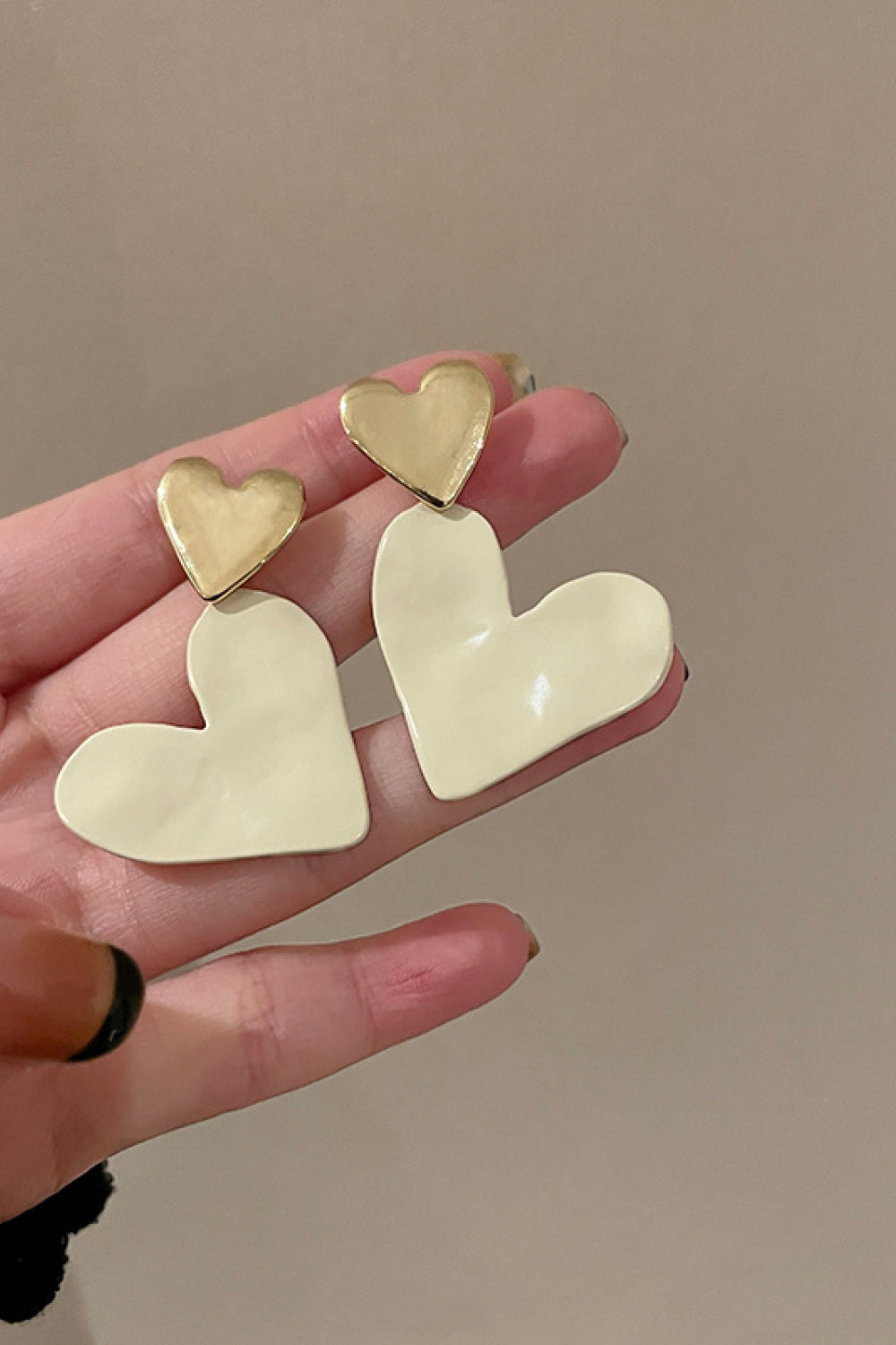 Heart-Shape Drop Earrings Heart-Shape Drop Earrings - M&R CORNER Trendsi White / One Size