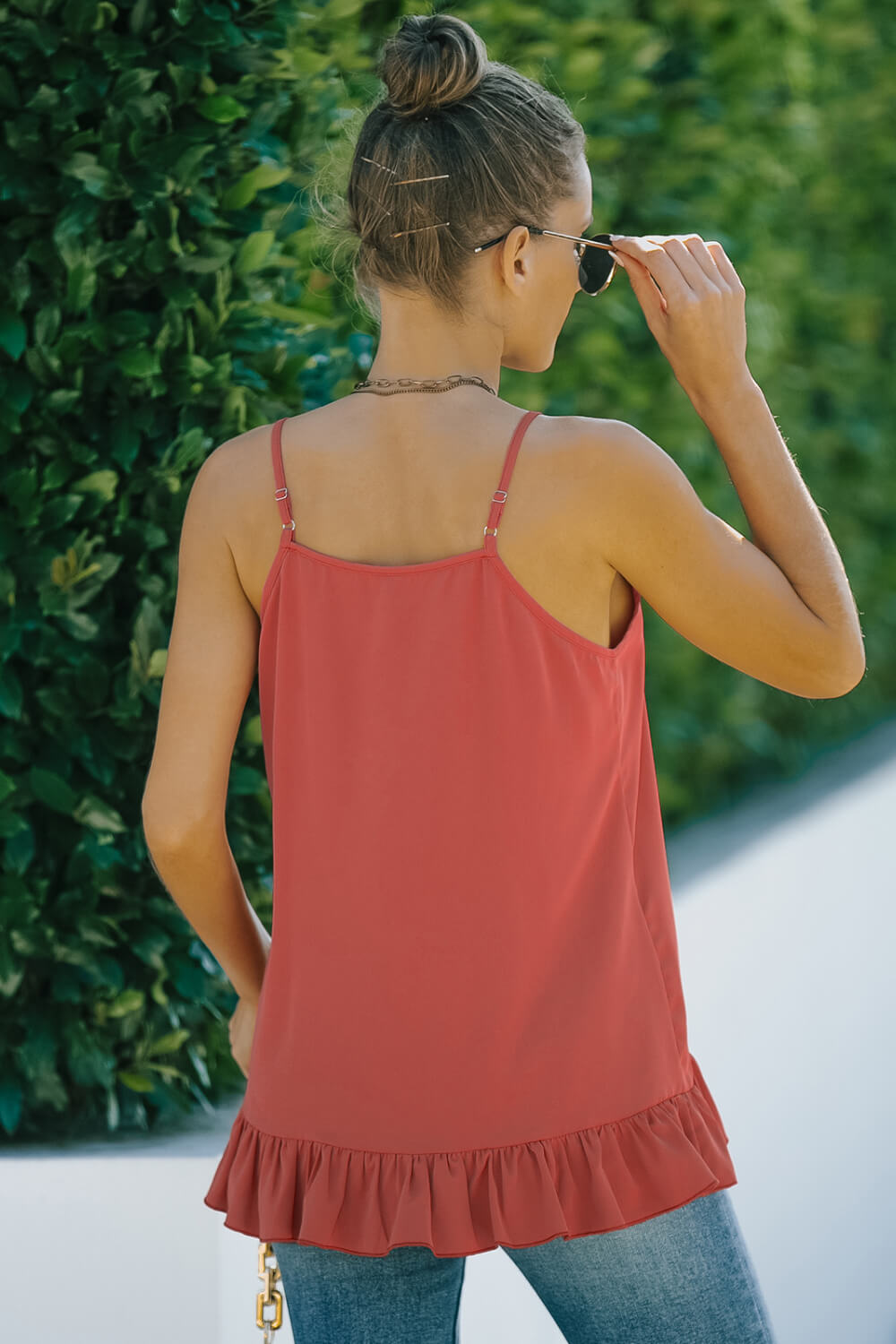 Ruffled V-Neck Cami