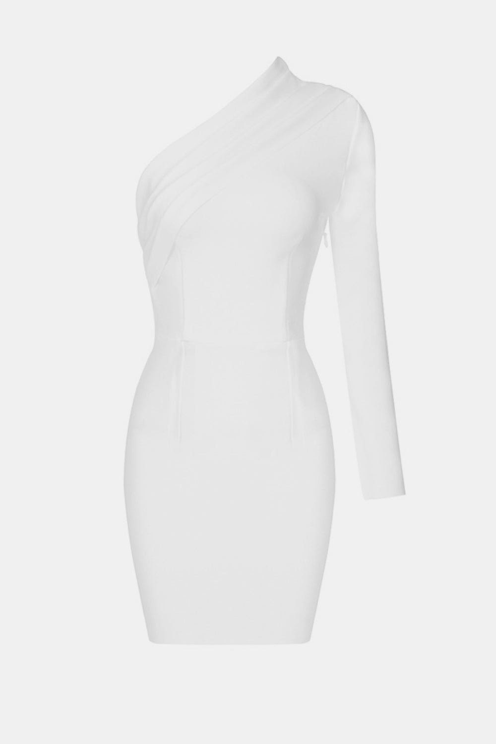 Asymmetrical Neck One-Shoulder Bodycon Dress Asymmetrical Neck One-Shoulder Bodycon Dress - M&R CORNERDresses Trendsi White / XS