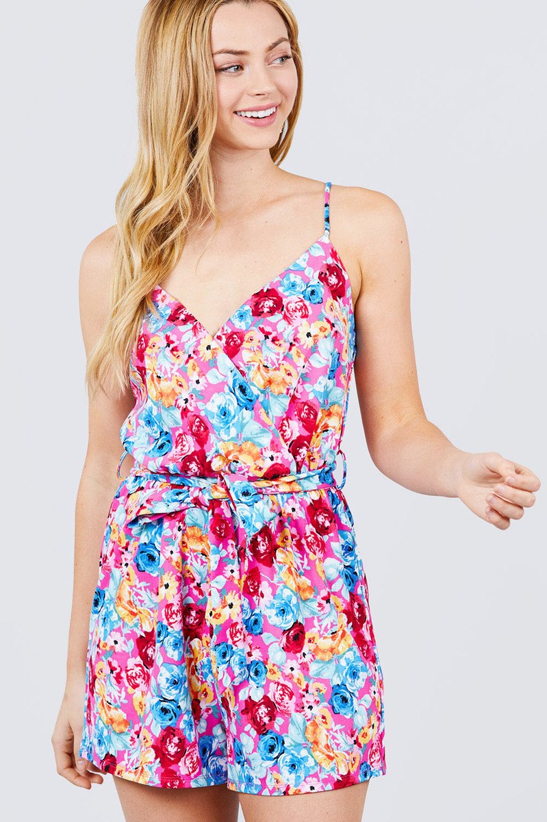 Brianna Printed Knit Romper