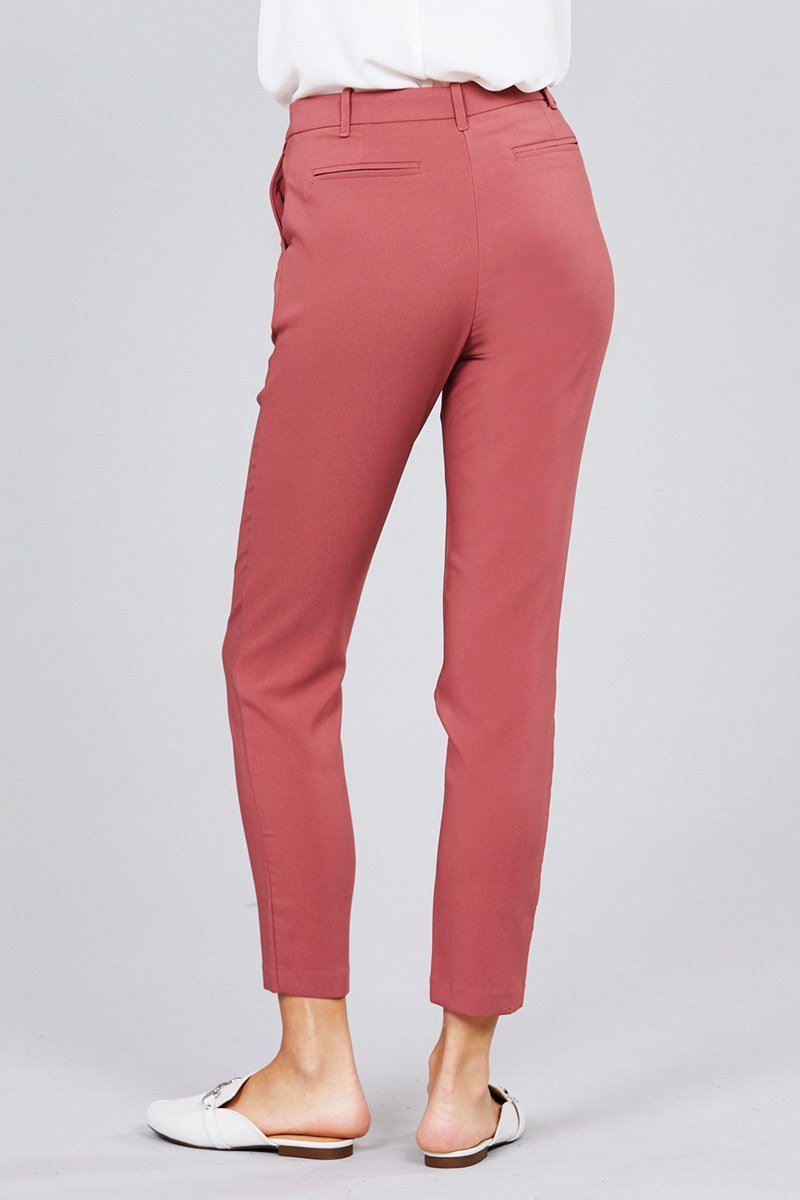 <transcy>Pantalon long classique avec poches latérales et coutures</transcy>