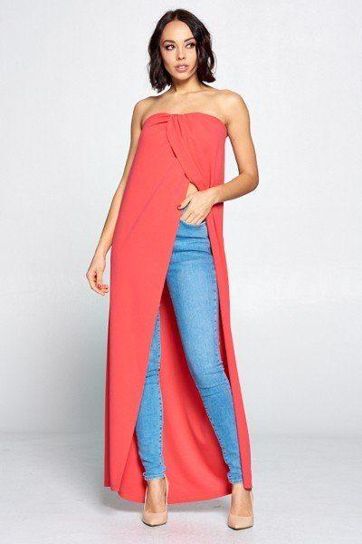 Strapless Long Top