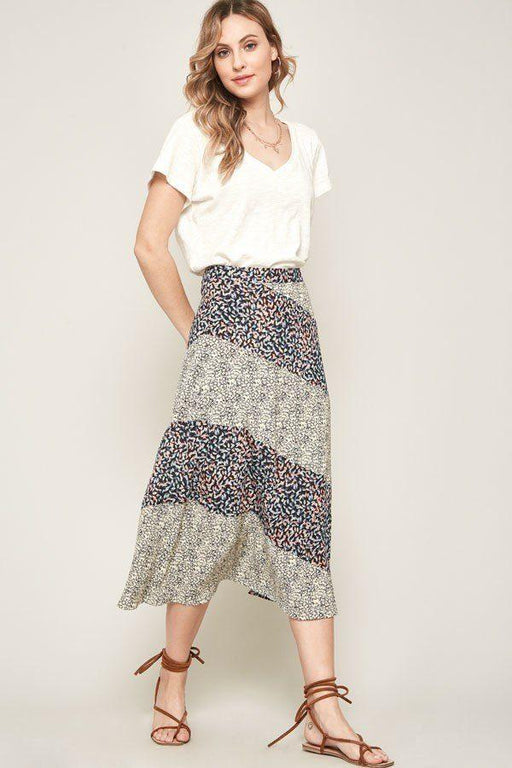A Floral-print Woven Midi Skirt A Floral-print Woven Midi Skirt - M&R CORNER M&R CORNER