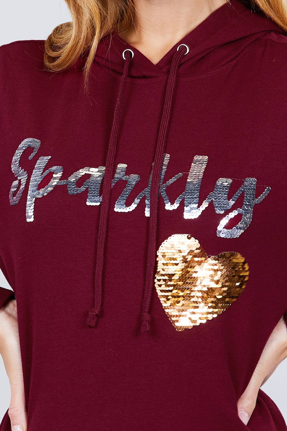 Sparkly Sequins Hoodie Pullover Sparkly Sequins Hoodie Pullover - M&R CORNER M&R CORNER