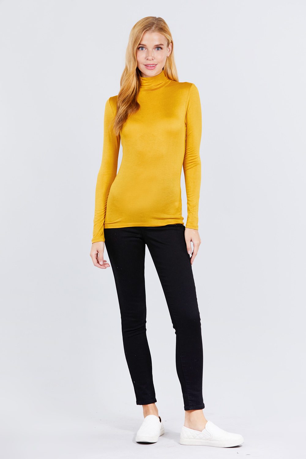 Turtle Neck Rayon Jersey Top Turtle Neck Rayon Jersey Top - M&R CORNER M&R CORNER