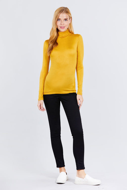 Turtle Neck Rayon Jersey Top Turtle Neck Rayon Jersey Top - M&R CORNER M&R CORNER