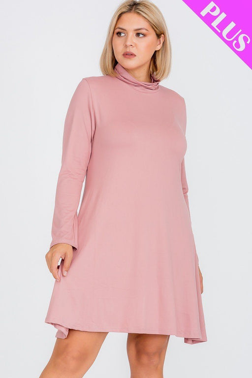 Plus Size Flare Dress Plus Size Flare Dress - M&R CORNER M&R CORNER Pink / 1XL
