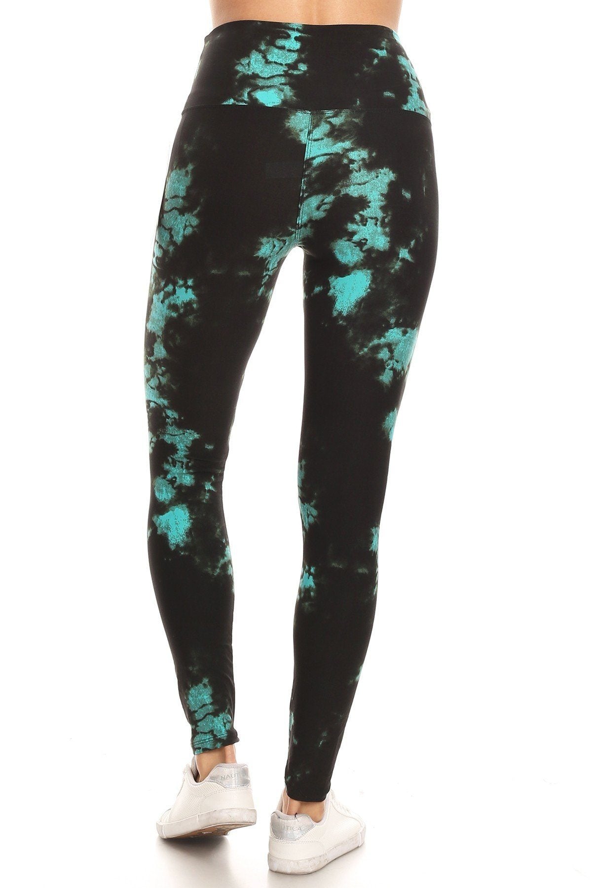 5-inch Long Yoga Style Banded Lined Tie Dye Printed Knit Legging With High Waist 5-inch Long Yoga Style Banded Lined Tie Dye Printed Knit Legging With High Waist - M&R CORNER M&R CORNER