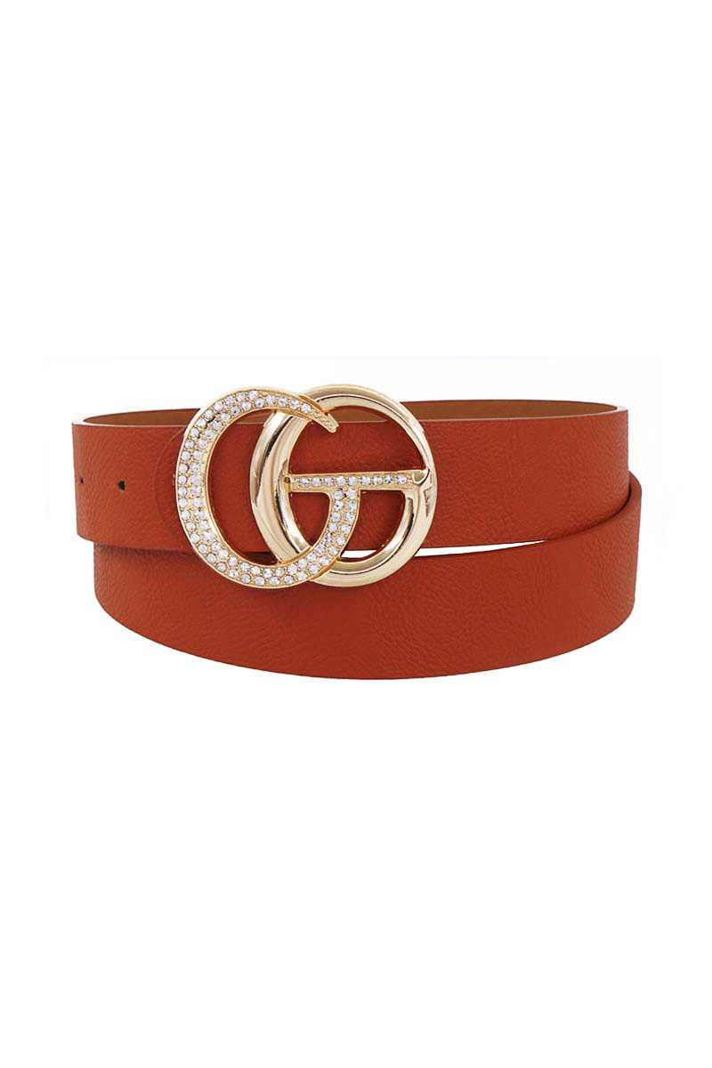 <transcy>Ceinture strass avec boucle à lettres</transcy>