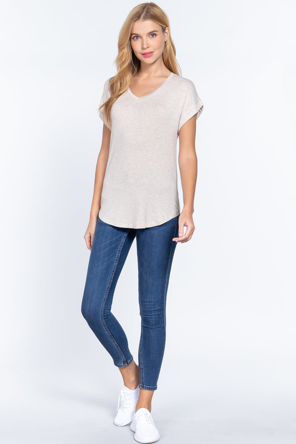 Dolman Slv V-neck Rayon Jersey Top Dolman Slv V-neck Rayon Jersey Top - M&R CORNER M&R CORNER