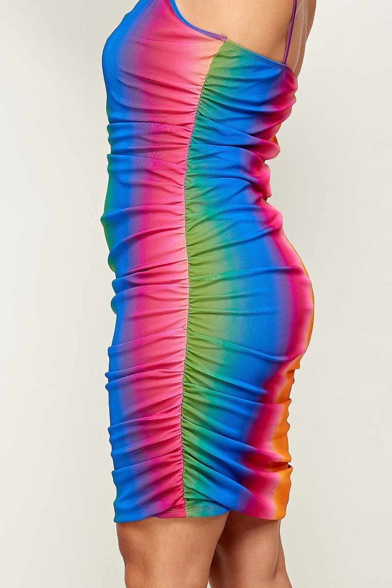 Plus Size Rainbow Ombre Print Cami Dress Plus Size Rainbow Ombre Print Cami Dress - M&R CORNER M&R CORNER