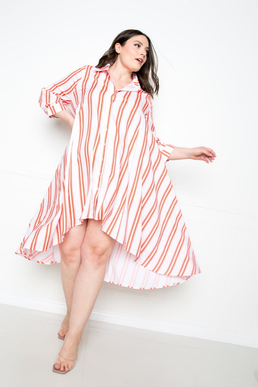 Stripe Shirt Dress Stripe Shirt Dress - M&R CORNER M&R CORNER