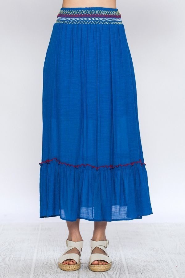 Gauze Skirt Features Elastic Waistband Gauze Skirt Features Elastic Waistband - M&R CORNER M&R CORNER