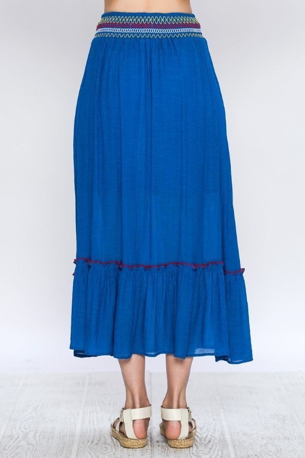Gauze Skirt Features Elastic Waistband Gauze Skirt Features Elastic Waistband - M&R CORNER M&R CORNER