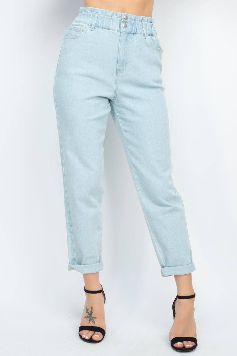 Double Button High-waisted Jeans Double Button High-waisted Jeans - M&R CORNER M&R CORNER