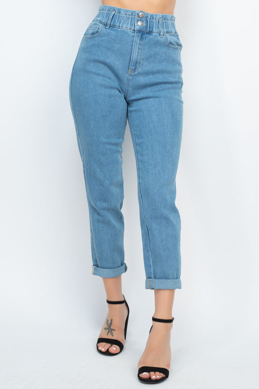 Double Button High-waisted Jeans Double Button High-waisted Jeans - M&R CORNER M&R CORNER