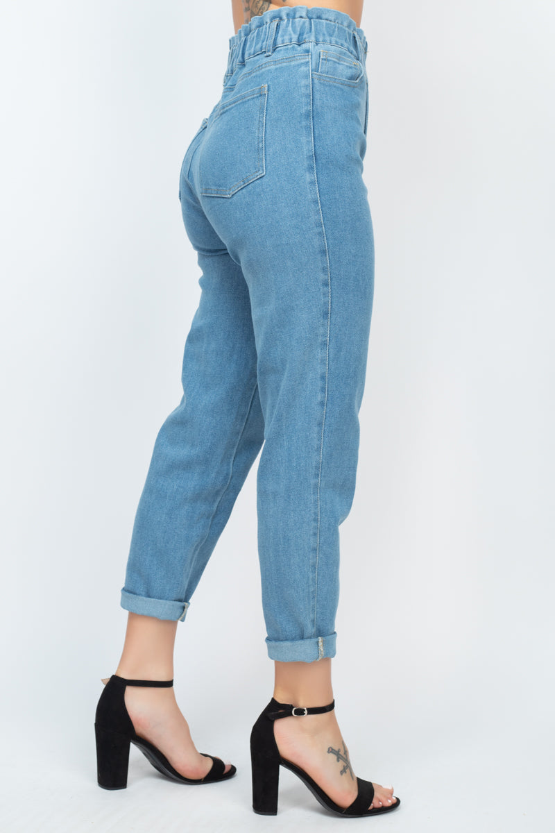 Double Button High-waisted Jeans Double Button High-waisted Jeans - M&R CORNER M&R CORNER