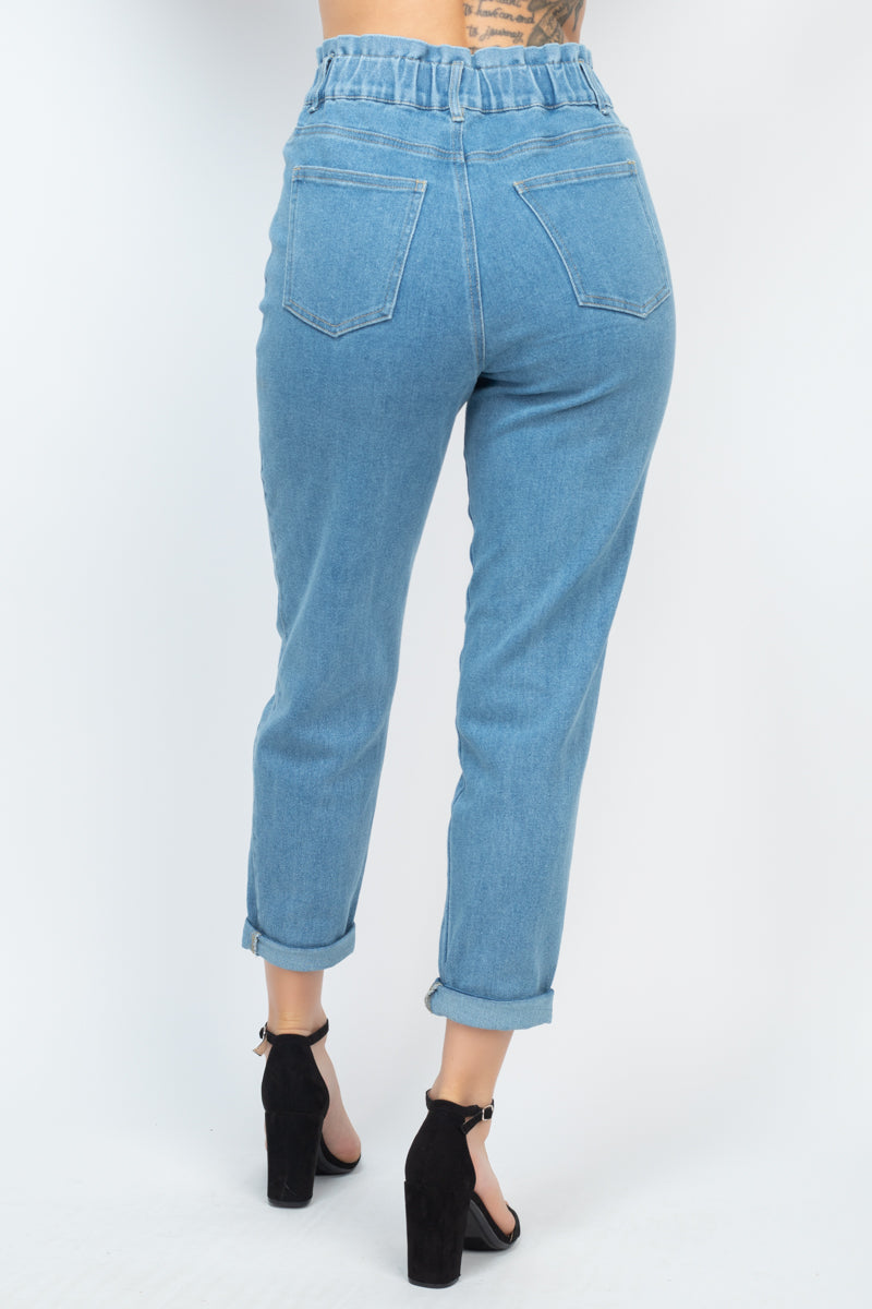 Double Button High-waisted Jeans Double Button High-waisted Jeans - M&R CORNER M&R CORNER