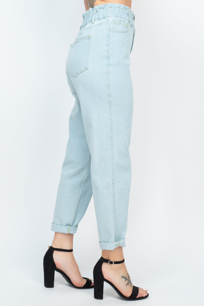 Double Button High-waisted Jeans Double Button High-waisted Jeans - M&R CORNER M&R CORNER