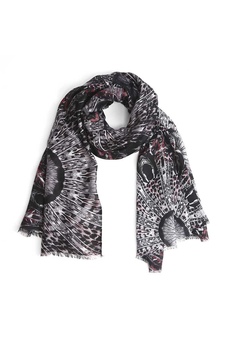 Fashion Feather Print Skinny Scarf Fashion Feather Print Skinny Scarf - M&R CORNER M&R CORNER