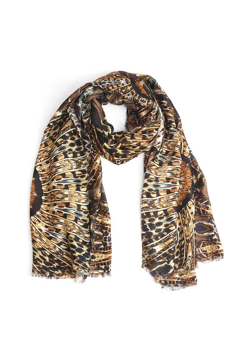 Fashion Feather Print Skinny Scarf Fashion Feather Print Skinny Scarf - M&R CORNER M&R CORNER