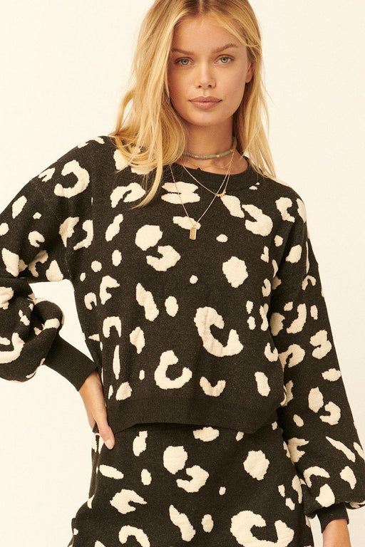 A Leopard Print Pullover Sweater A Leopard Print Pullover Sweater - M&R CORNER M&R CORNER
