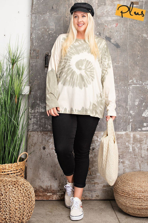 Plus Size Ls Special Washed Poly Rayon Knit Top Plus Size Ls Special Washed Poly Rayon Knit Top - M&R CORNER M&R CORNER