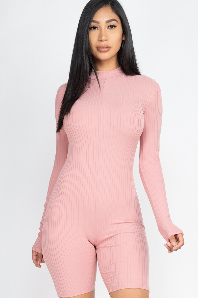 Ribbed Knit Romper Ribbed Knit Romper - M&R CORNER M&R CORNER