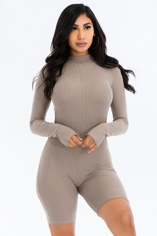 Ribbed Knit Romper Ribbed Knit Romper - M&R CORNER M&R CORNER