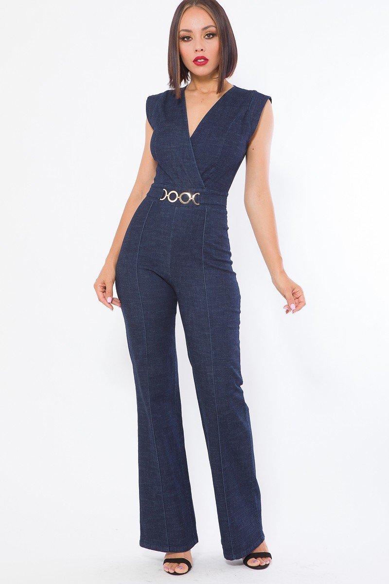 Fashion Denim Stretch Jumpsuit Fashion Denim Stretch Jumpsuit - M&R CORNER M&R CORNER