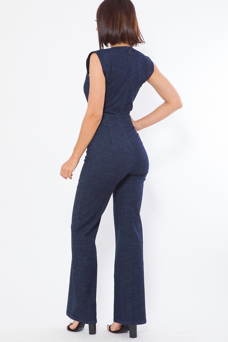 Fashion Denim Stretch Jumpsuit Fashion Denim Stretch Jumpsuit - M&R CORNER M&R CORNER