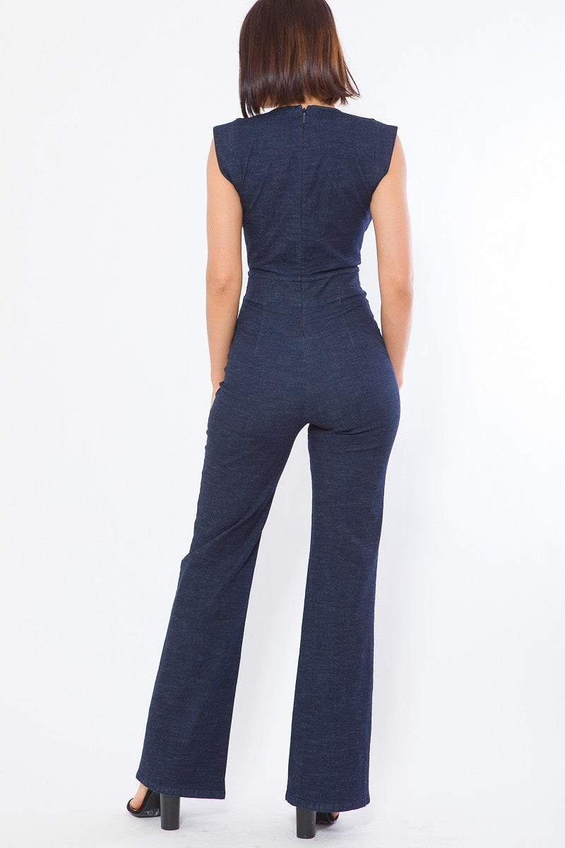 Fashion Denim Stretch Jumpsuit Fashion Denim Stretch Jumpsuit - M&R CORNER M&R CORNER