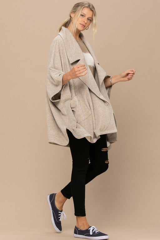Solid Knit Oversized Trench Jacket Solid Knit Oversized Trench Jacket - M&R CORNER M&R CORNER