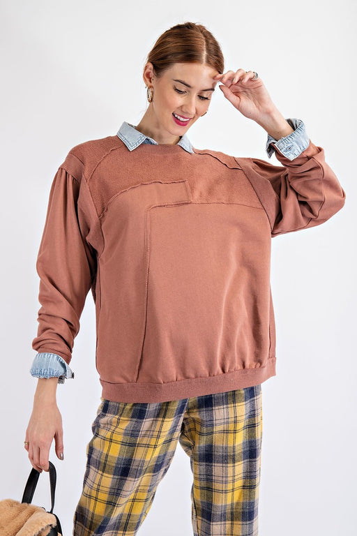 Terry Knit Loose Fit Pullover Terry Knit Loose Fit Pullover - M&R CORNER M&R CORNER