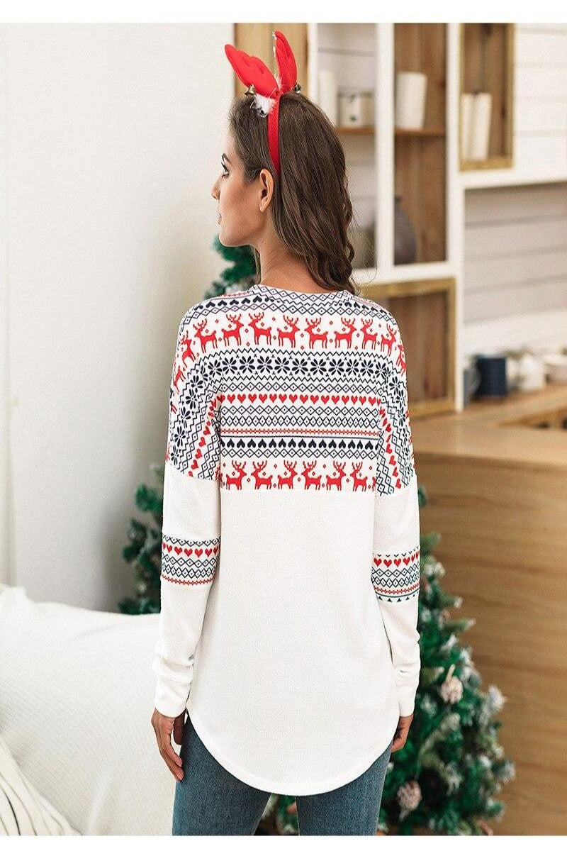 Christmas Print Pullover