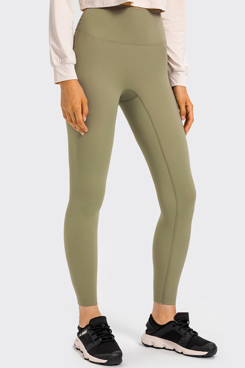 High Rise Crop Fitness Leggings High Rise Crop Fitness Leggings - M&R CORNERActivewear M&R CORNER Olive / 4