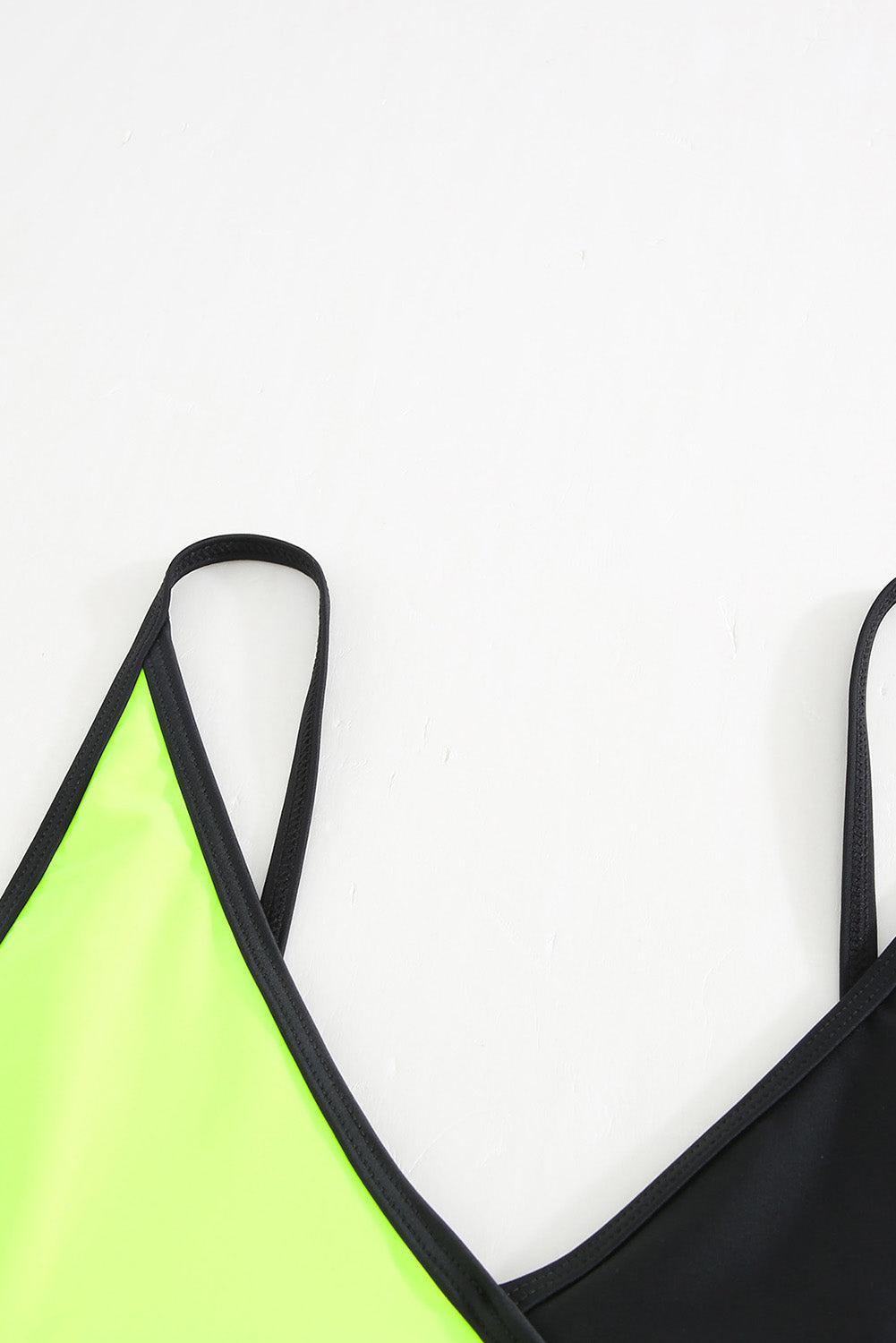 Color Block Mesh Backless One-Piece Swimsuit