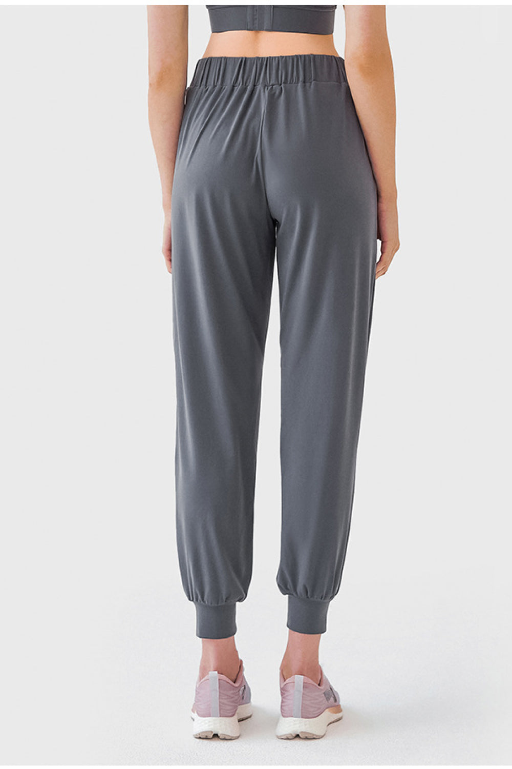 Drawstring Cropped Joggers with Side Pockets