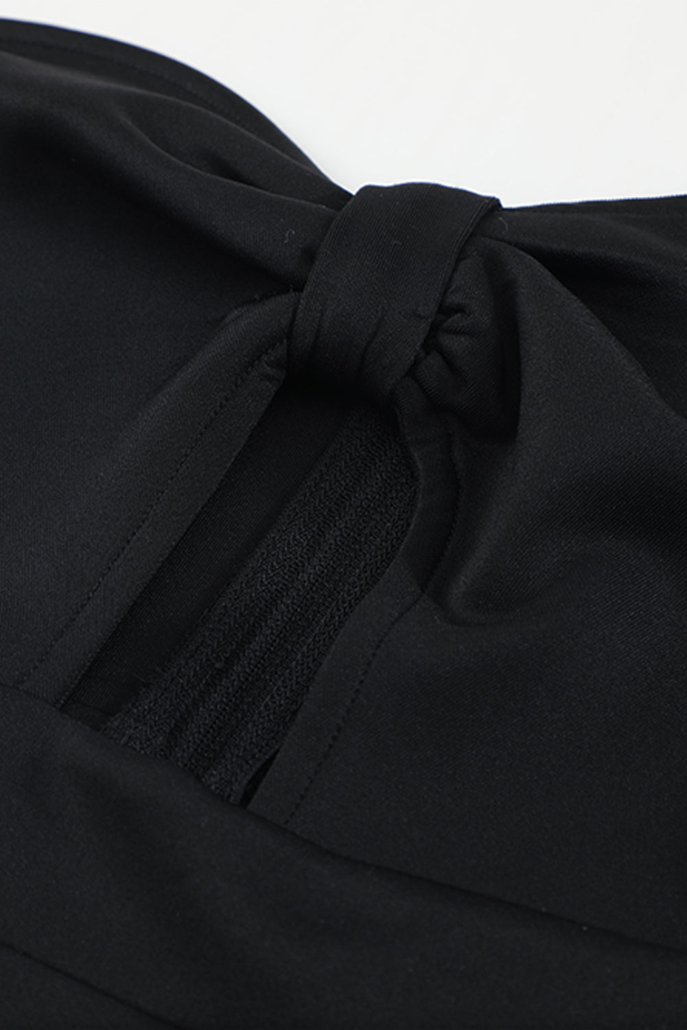 Cutout Bow Detail One-Shoulder Bodycon Dress