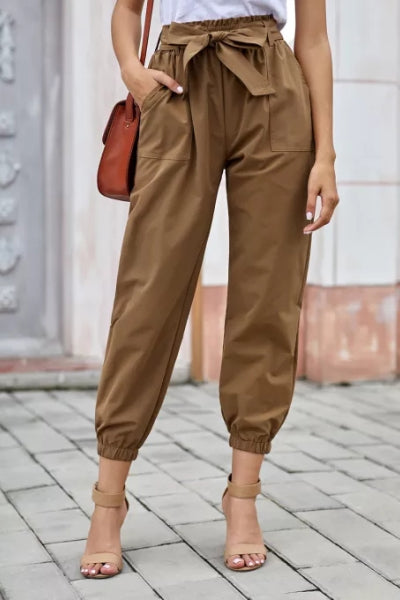 Belted Frock-Style Pants
